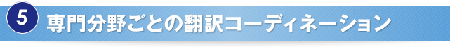 専門分野ごとの翻訳コーディネーション